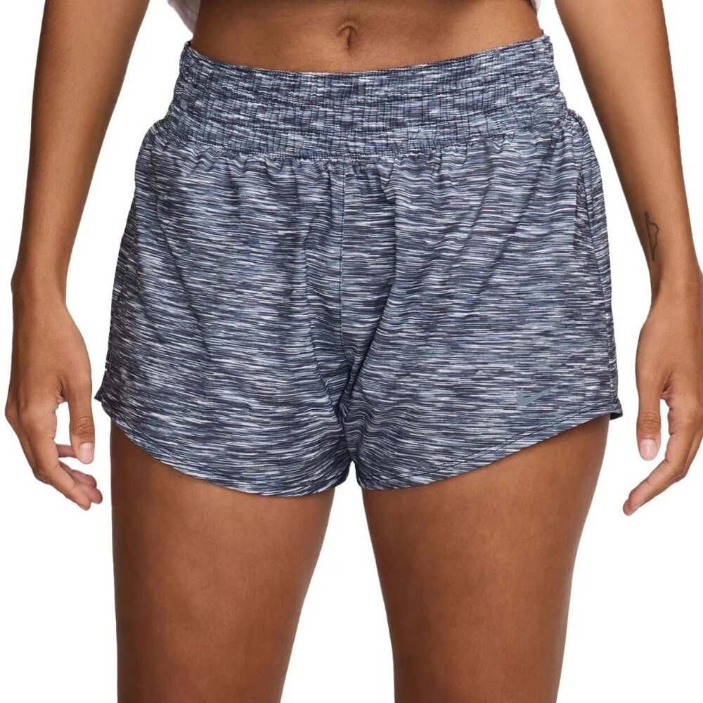 NWT Nike Women's One Dri-FIT Mid-Rise 3" Brief-Lined Shorts Black Size Small